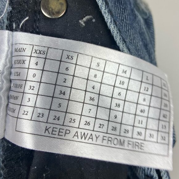 One Teaspoon‎ High Waist Bonita Jean Shorts Raw Size 25 Dark Blue Bohemian Boho - Picture 7 of 11